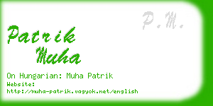 patrik muha business card